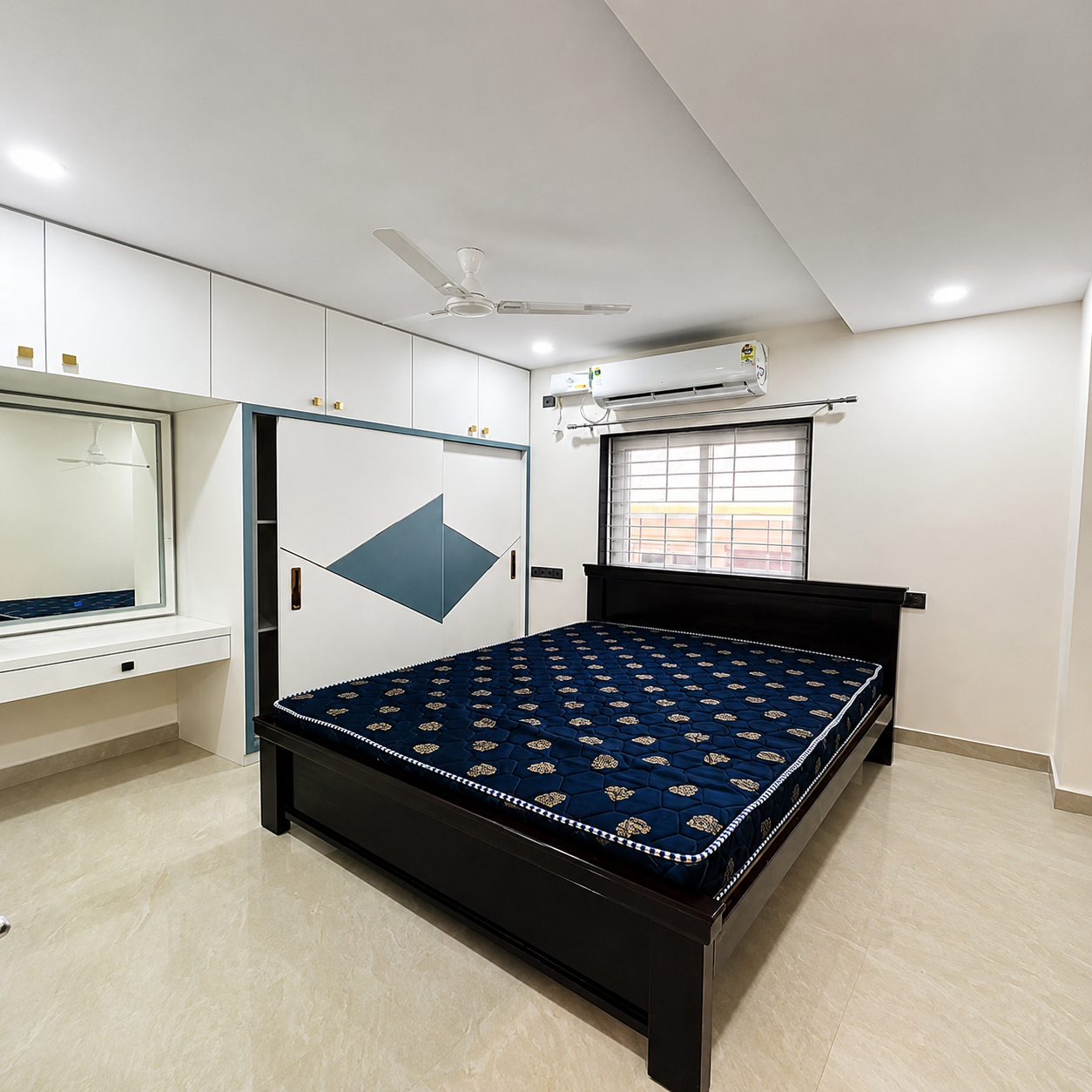 modern bedroom design, contemporary bedroom, minimalist bedroom, bedroom interior design, master bedroom design, stylish bedroom, elegant bedroom interior, modern home interior, bedroom decor ideas, bedroom makeover, bedroom inspiration, compact bedroom design, small bedroom ideas, space saving bedroom, functional bedroom design, built in wardrobe, modern wardrobe design, bedroom storage ideas, white wardrobe, geometric wardrobe design, dark wood bed, king size bed design, comfortable bedroom, cozy bedroom interior, neutral bedroom design, blue bedroom decor, navy blue bedroom, luxury bedroom design, affordable bedroom ideas, budget bedroom makeover, student bedroom ideas, student accommodation bedroom, bedroom for students, working professional bedroom, bedroom for working professionals, bachelor bedroom design, young professional home, first home bedroom, rental bedroom ideas, family bedroom design, practical bedroom interior, easy maintenance bedroom, organized bedroom, modern apartment bedroom, home decor inspiration, interior design ideas, stylish home decor, air conditioned bedroom, modern furniture design, real estate interior photography.
